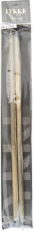 LYKKE Driftwood 2-Pack 14" Straight Single Pointed Knitting Needle (Size US 15 - 10 mm)
