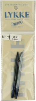 LYKKE Indigo 2-Pack 3.5" Interchangeable Circular Knitting Needles (Size US 9 - 5.5 mm)