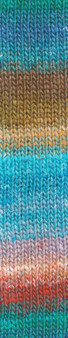 Noro #459 Aqua, Brown, Red Silk Garden Sock Yarn (2 - Fine)