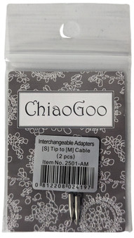 ChiaoGoo Tools 2 pc Interchangeable Adapters - Small Tips to Mini Cable