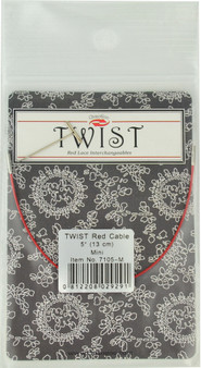 ChiaoGoo Tools Twist Red Lace 5"/13 Interchangeable Cable - Mini