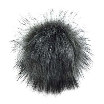 Estelle Charcoal Snap On Pompom