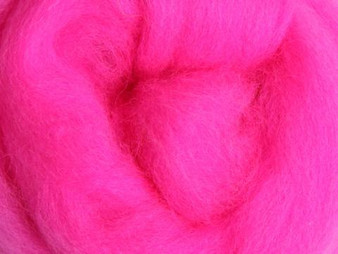 Ashford Fluorescent Pink - Corriedale Top (27 - 30 micron) - 1 kg