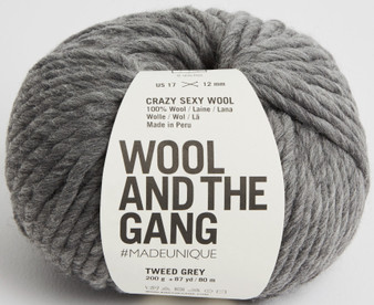 Wool And The Gang Tweed Grey Crazy Sexy Wool Yarn (6 - Super Bulky)