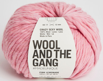 Wool And The Gang Pink Lemonade Crazy Sexy Wool Yarn (6 - Super Bulky)