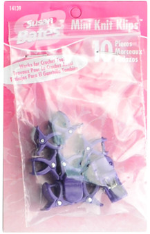 Susan Bates 10-Pack Mini Knit Klips (Purple)