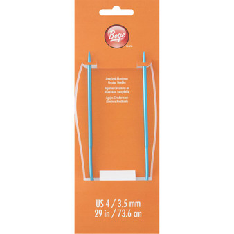 Boye Tools Anodized Aluminum 29" Circular Knitting Needles (Size US 4 - 3.5 mm)