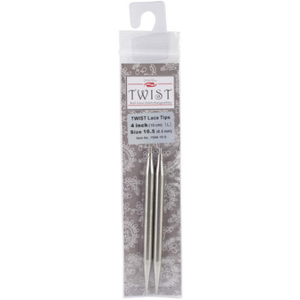 ChiaoGoo Tools 2-Pack Twist Red Lace 4" Interchangeable Tips (Size US 10.5 - 6.5 mm)