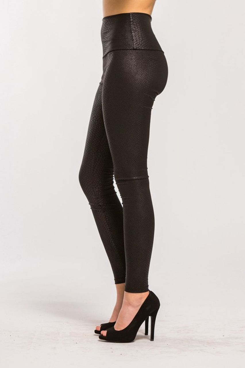 Snakeskin Faux Leather Leggings - LARGE – Max & Addy