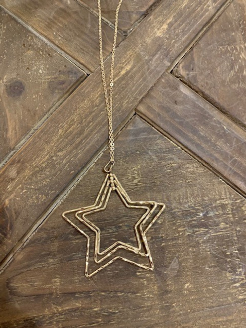 Multi Gold Star Necklace