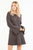 Charcoal Long Bell Sleeve Sweater Dress