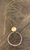 Blush Pink Wood and Gold Circle Necklace - Gold