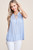 Denim Blue Swiss Dot Sleeveless Top