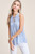 Denim Blue Swiss Dot Sleeveless Top