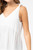 White Sleeveless V-Neck Top