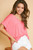 V-Neck Tee - Candy Pink