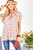 Floral Front Key Hole Top