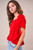 Red Tie Sleeve Top