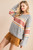 Grey & Rust Color Block Sweater