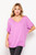 Short Sleeve Dolman Tee - Light Purple