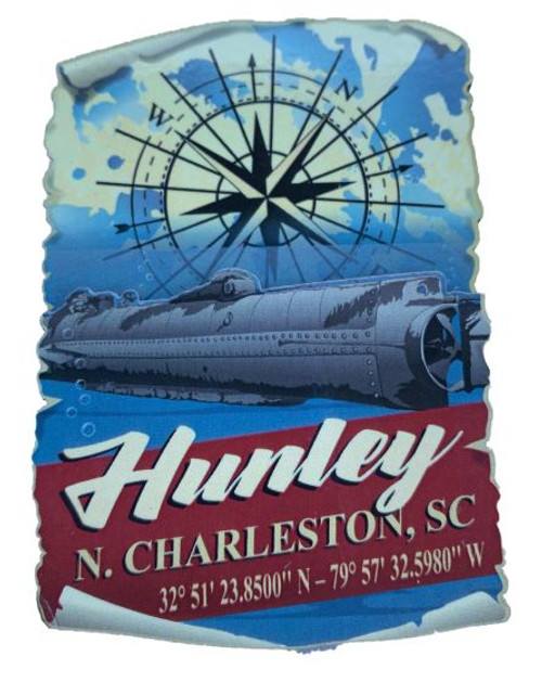 Hunley and Compass 2-D Magnet
