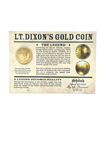 LT. Dixon's Gold Coin Replica - Hunley Store