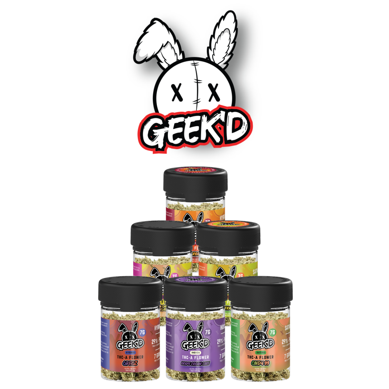 Geek'd Extracts - THCa Flower 7g *Drop Ship* (MSRP $65.00 Each)