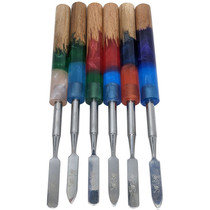 Dogg lbs - ED Resin Wood Handle SS Dabber - 12ct Jar