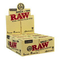 RAW® - Masterpiece Rolls King Size (3m) with Pre-Rolled Tips (30ct) - Display of 12 (MSRP $6.00)