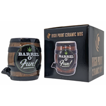 High Point Glass - Ceramic Pipe Mug - Barrel of Fun (MSRP $30.00)