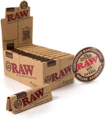 RAW® - King Size Wide Rolling Papers Masterpiece w/ Tips (50ct) - Display of 24 (MSRP $69.99)