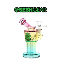 SeshGear - 5.25" Roboto Ombre Glass Water Pipe *Drop Ship* (MSRP $33.99)