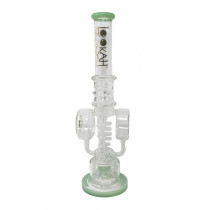 Lookah - 18" Disc Tower Multi Perc Water Pipe - Assorted - with 14M Bowl (MSRP $140.00)