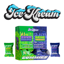 Ice Kream- D8 + D9 + THCp Gummies 2000mg 1ct - Display of 120 (MSRP $3.99ea)