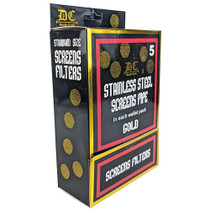 Double Cross - Stainless Steel Pipe Screens Gold - 100ct (MSRP $1.00ea)