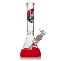 Grateful Dead - 10" Beaker Water Pipe with Silicone Base (MSRP $80.00)