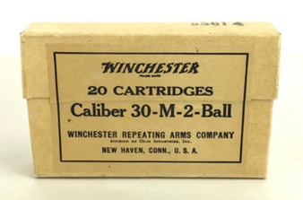 20-Round Box - .30-06 Winchester M2 Ball Ammunition