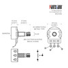 Heavy Duty Single Pots / M8 Brass Bushing