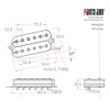 Fanned Fret Allen Poles Humbucker Pickup  / Alnico 5