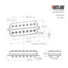 7-string Fanned Fret Allen Poles Humbucker Pickup / Alnico 5