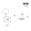 (B-stock/Half price) Elephant Ear style Button, 20:1 Gear Ratio