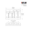 Thin Block 4-string Bass Bridge