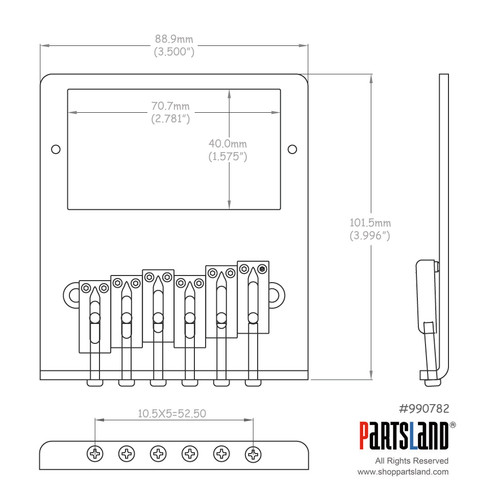 Standard Humbucker Tele Bridge With Individual Block Saddle Standard Humbucker Tele Bridge With Individual Block Saddle