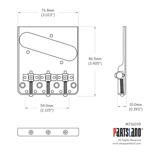 Vintage Tele Bridge With Swivel Saddle Vintage Tele Bridge With Swivel Saddle