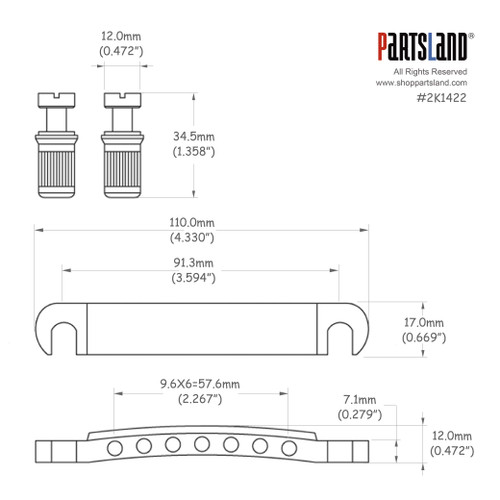 7-string Stop Tailpiece