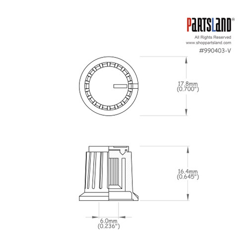 Acoustic VOL Text Knob