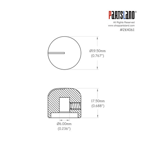 <DROP>Aluminium Indicator Knob with Set Screw