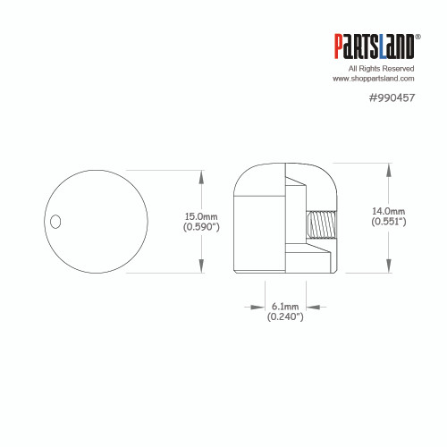 Mini Metal dome Knob / Side Joint Mini Metal dome Knob / Side Joint