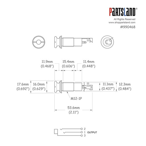 End Pin Stereo Jack / Half-screw type