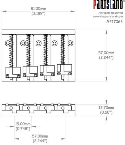 Smart Block 4-string Bass Bridge